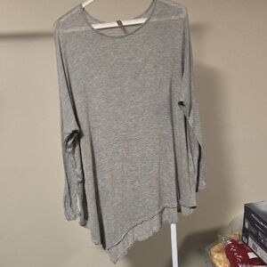 Casual Gray Long Sleeve Women's Top